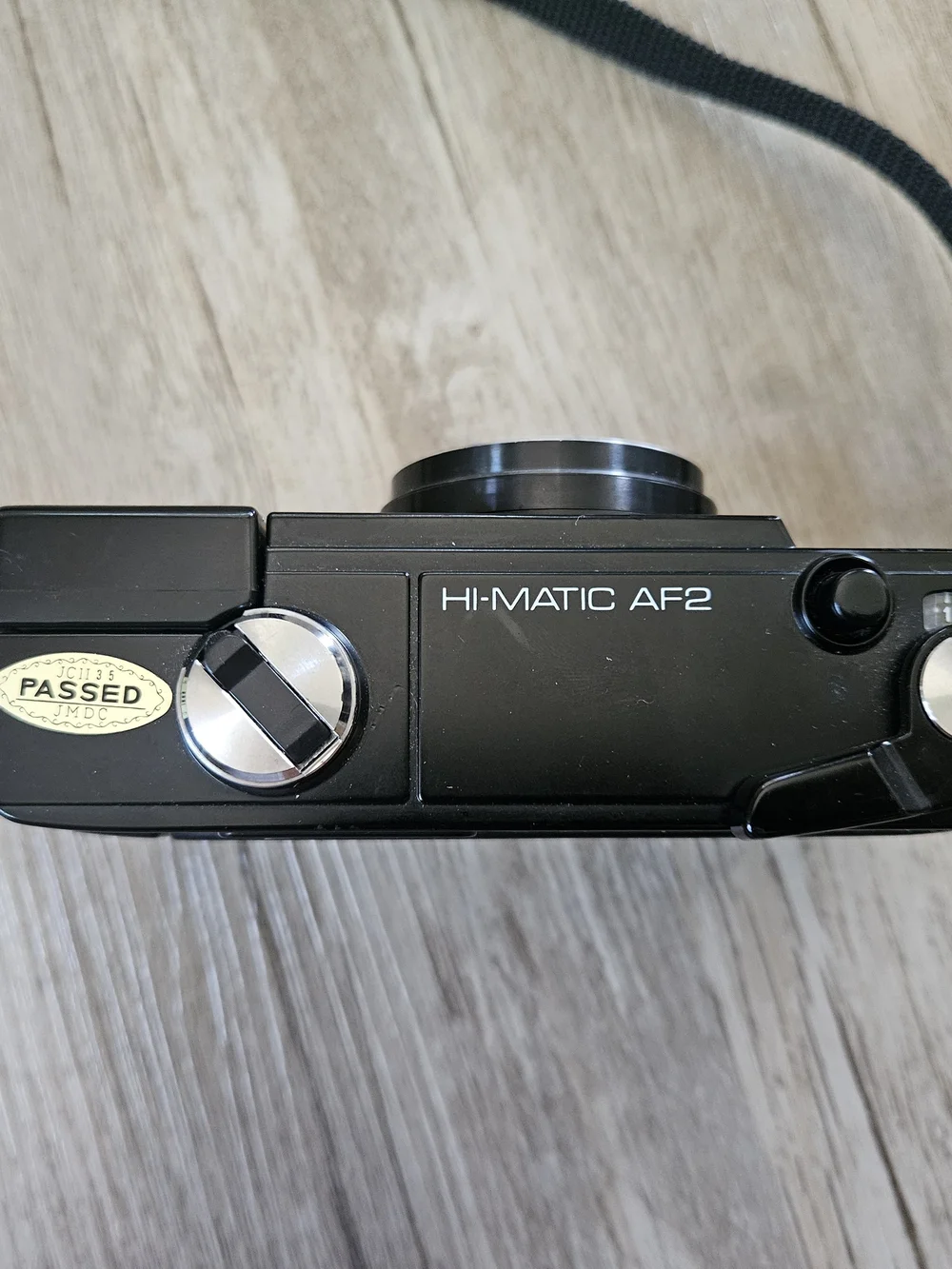 Vintage Minolta Hi-matic AF2 Auto Focus Black 35mm Film Camera With Case Bottom